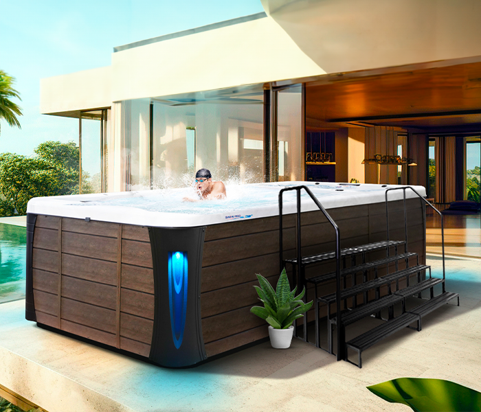Calspas hot tub being used in a family setting - Gaylord